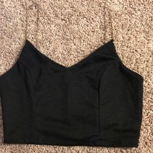 Black crop shirt